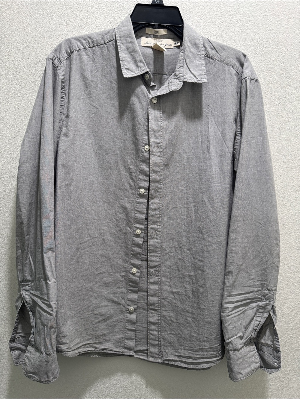 H&M Light Gray Casual Button-Down Shirt